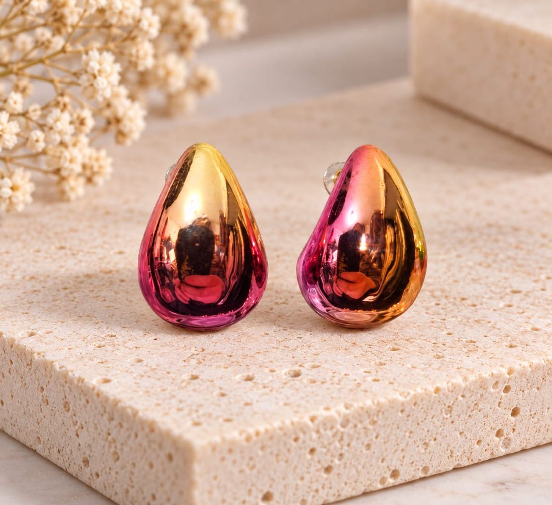 ARETE GOTA TORNASOL ROSA