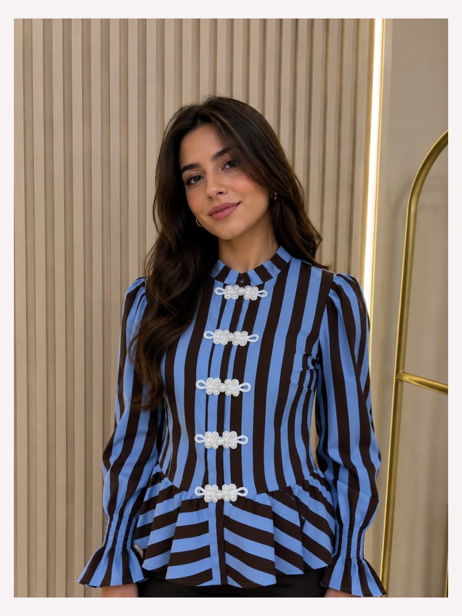 BLUSA RAYAS ESTILO NAPOLEON
