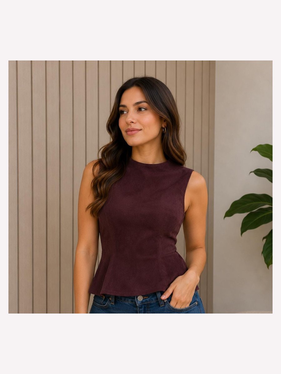 BLUSA PIEL DURAZNO VINO