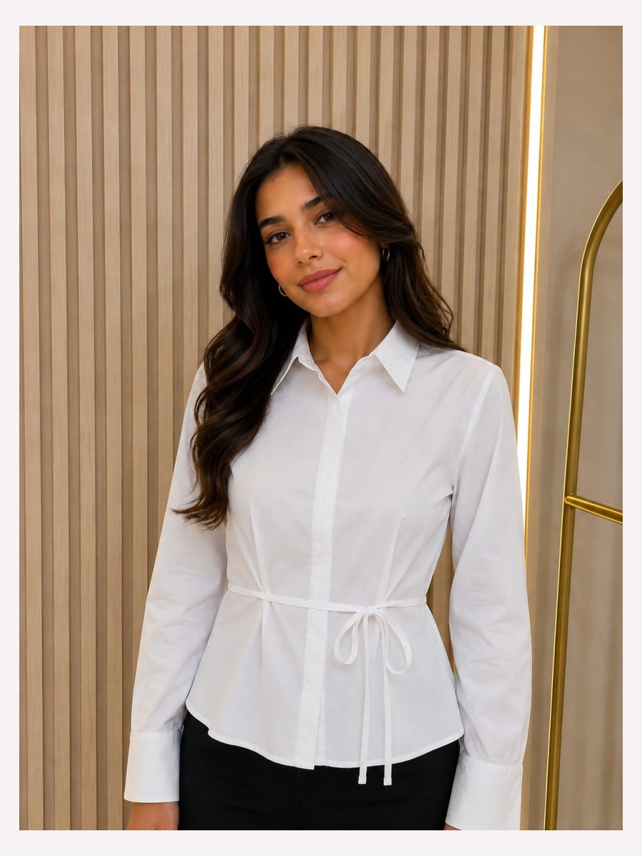 BLUSA CON CINRUTON DE CINTA