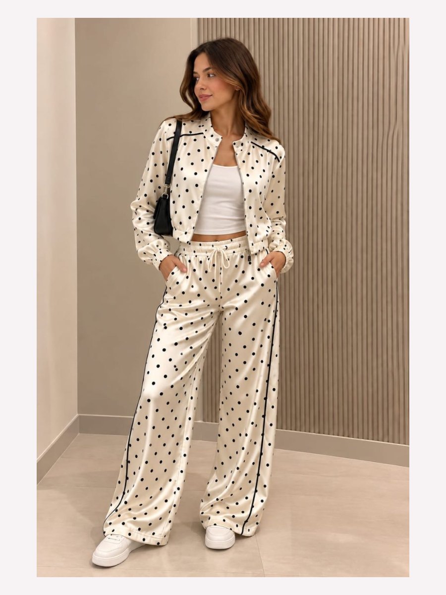 SET SATIN POLKA DOTS