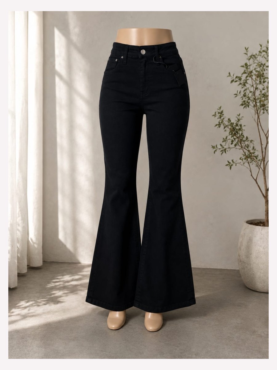 PANTALON MEZCLILLA NEGRO BOOTS