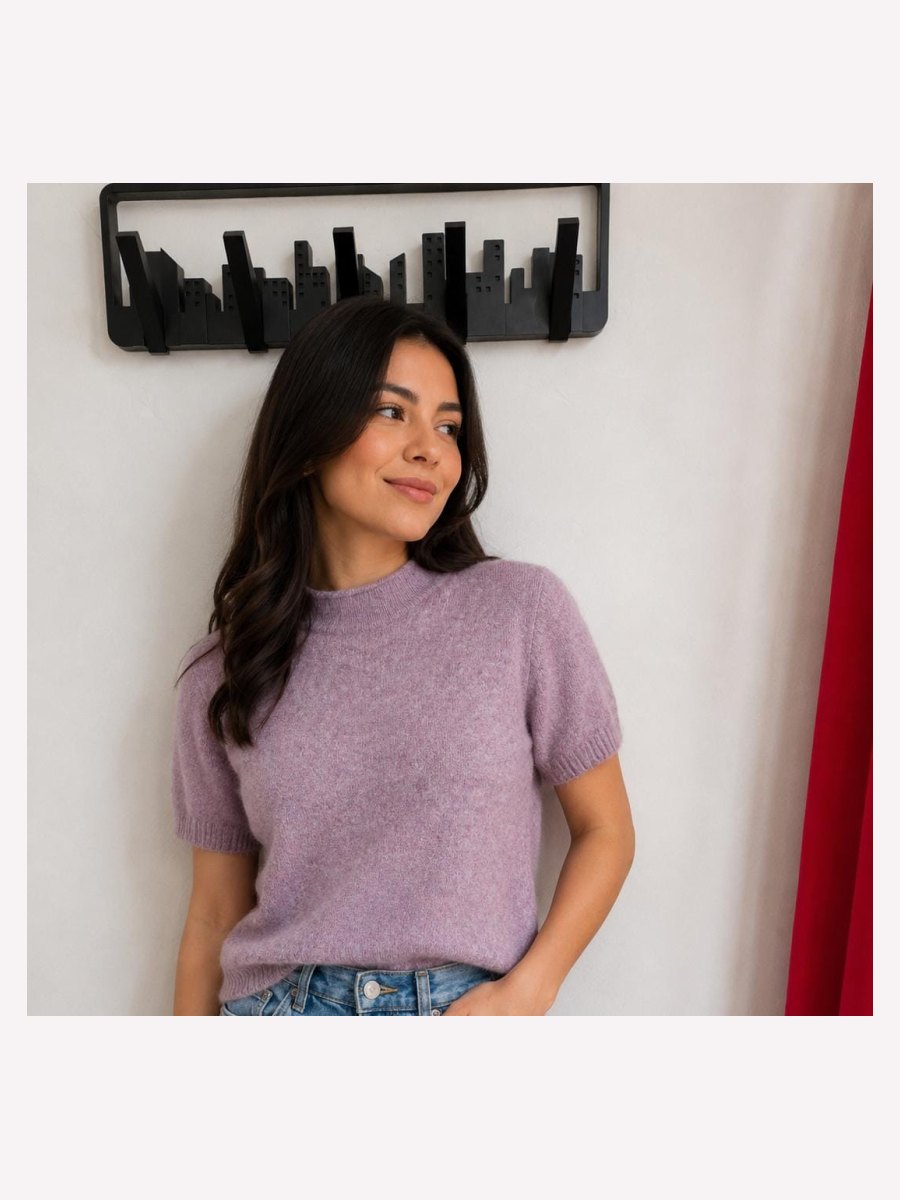 BLUSA PUNTO LILA