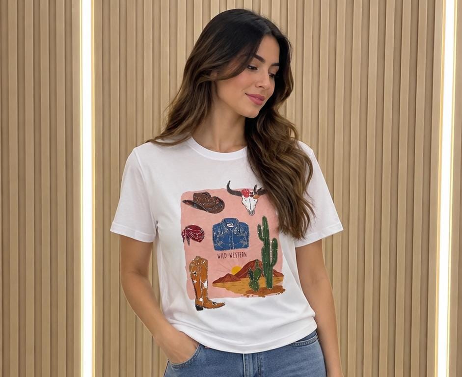 PLAYERA ESTAMPADO VAQUERO